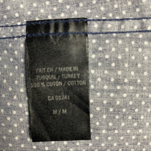 LE31 Simons Dotted Buttoned Down Men’s Long Sleeves Shirt Size Medium - Picture 7 of 8